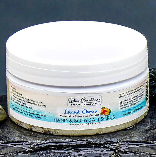 Blue Caribbean Scrub, 8 oz-Island Citrus