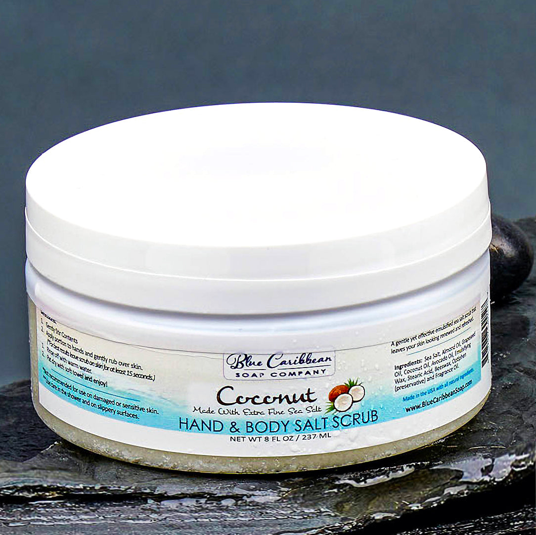 Blue Caribbean Scrub, 8 oz-Coconut